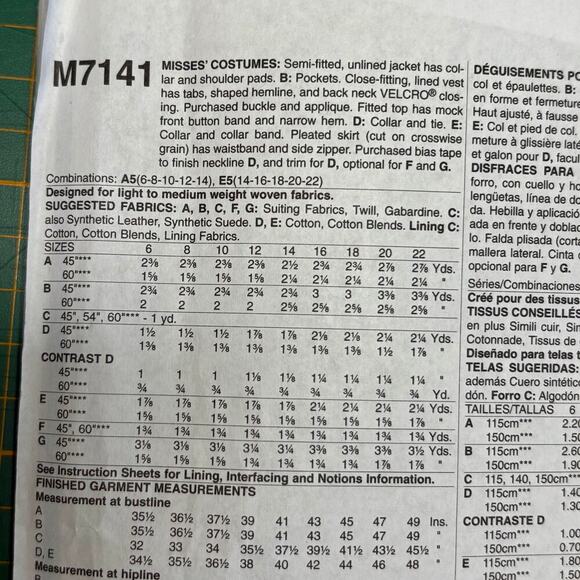 McCall's Costumes Misses School Girl Uniform Anime Sailor M7141 SZ 14-22 New - Picture 4 of 5